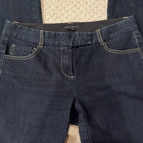 Theory Wide Legged Denim Trouser - Picture 9 of 11